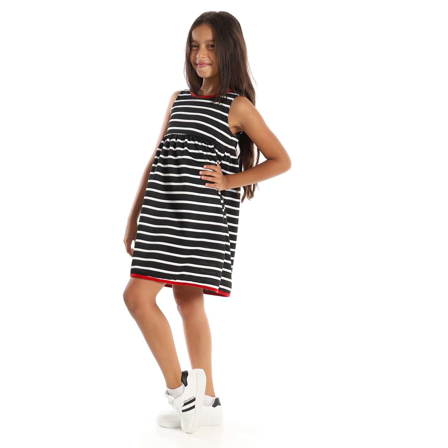 Kady Girls Striped Sleeveless Dress