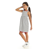 Girls Striped Sleeveless Dress - Kady