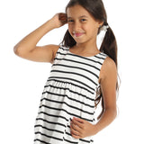 Girls Striped Dress With Pockets - Kady