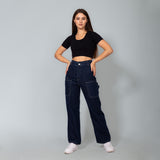 Kava Women Jeans Baggy Cotton Pants (8024)