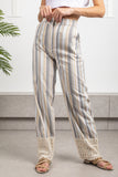 Pastel Stripped Wide-Leg Pants - NG Design