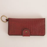Handmade Long Distresed Pull-Up Leather Wallet for Women