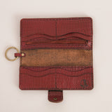 Handmade Long Distresed Pull-Up Leather Wallet for Women
