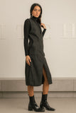 Wool Dress with Front Slit Women Dresses Zola 