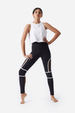 Active Mesh Leggings Women Activewear Boddiction Medium Black*White 