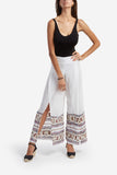 Embroided Coverup Pants Women Pants By C Clothing Large White 