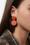 Pilea Mini Earrings Women Earrings Chameleon Studio Orange 