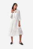 Chiffon Dress Women Dresses Mazoura Fashion Medium White 