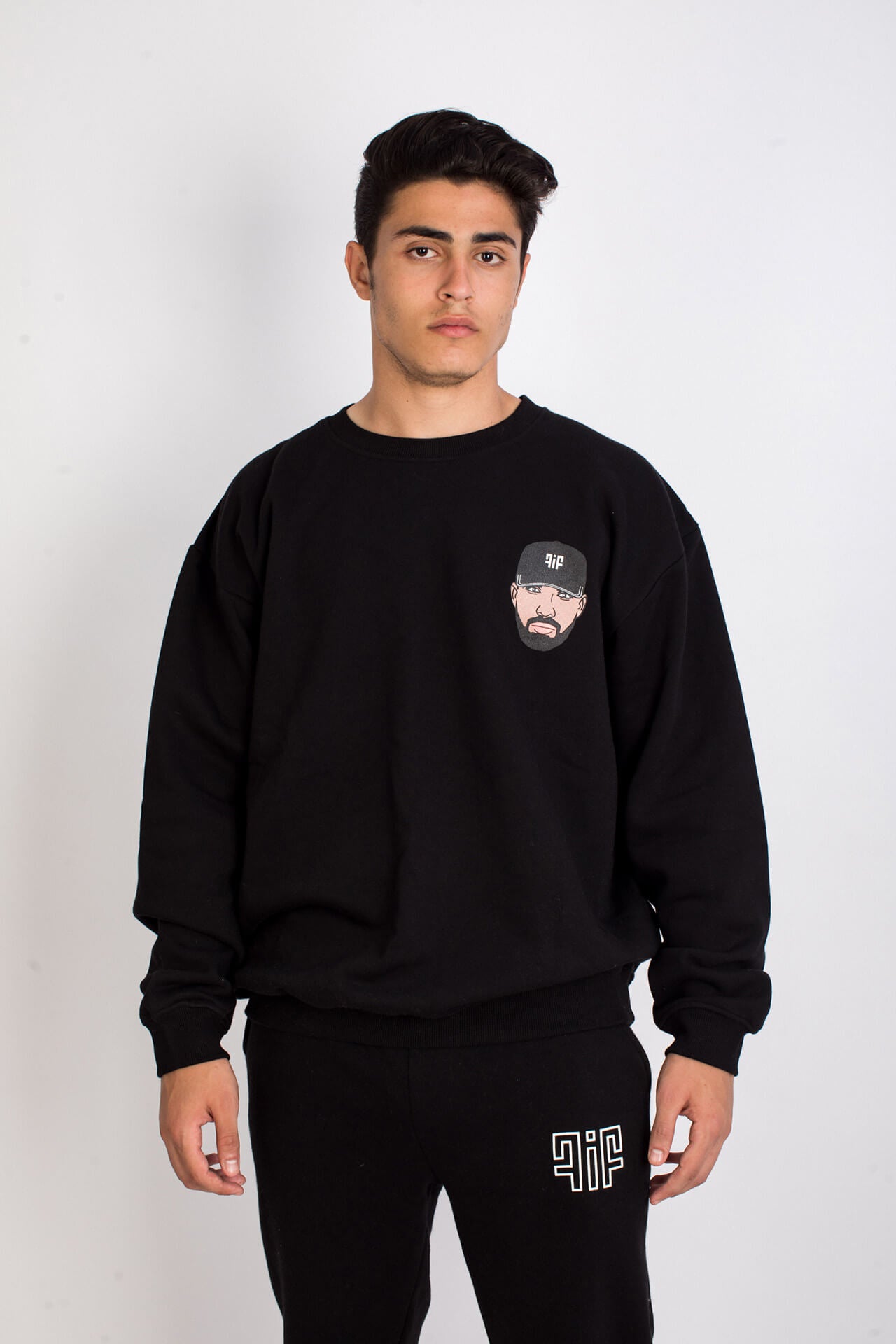 D Sweatshirt Unisex Sweatshirts & Hoodies FIF X-Small Black 