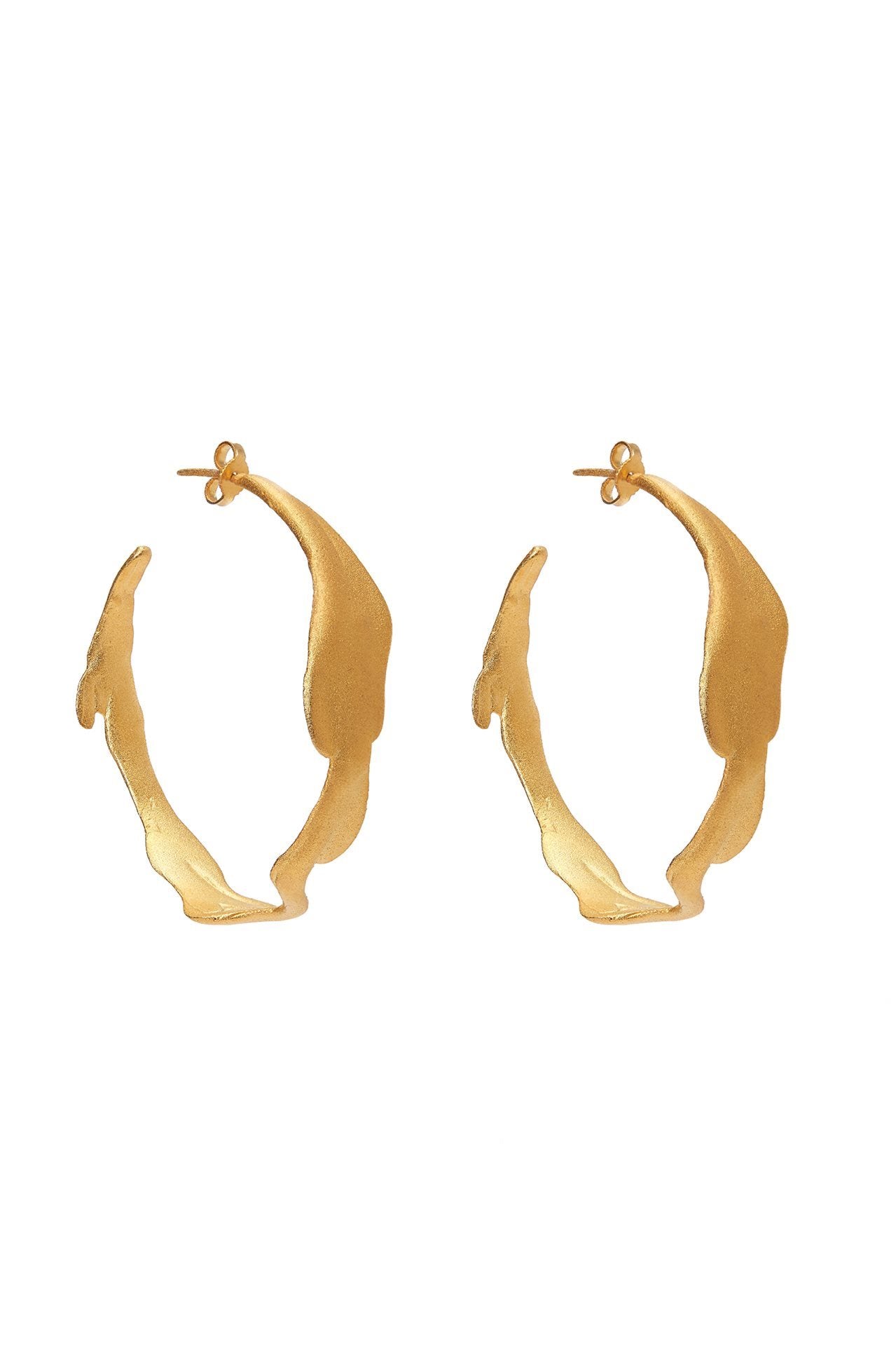 Large Random Gold Hoops Earrings Women Earrings Eman Aglan 