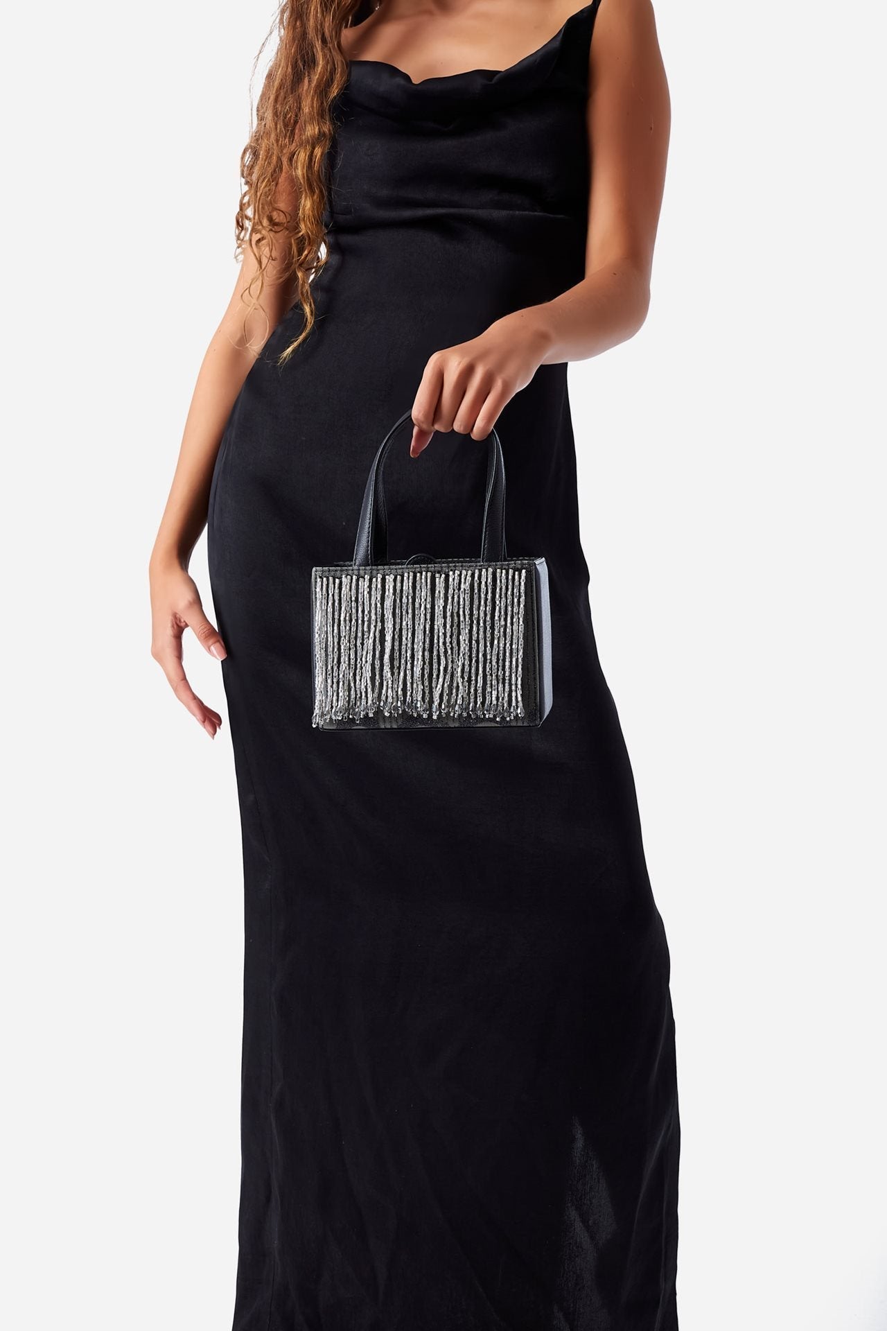Beaded Fringes Bag Women Clutch & Mini Bags Shanta Black 