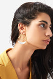 Ivory Geometric Earrings Women Earrings Elle Gold 