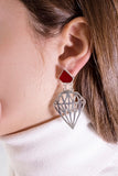 Lea Earrings Women Earrings Trinity Designs Burgundy 