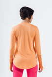 Mock Orange Basic Women Long Sleeve