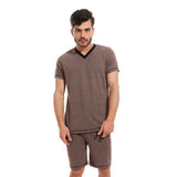 V-Neck Tee & Shorts Pajama Set - Kady