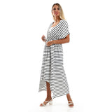 Short Sleeves Striped Dress - Kady