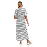 Short Sleeves Striped Dress - Kady