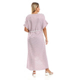 Short Sleeves Striped Dress - Kady