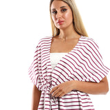 Short Sleeves Striped Dress - Kady