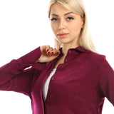 Long Sleeves Plain Buttoned Long Shirt - Kady