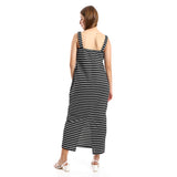 Sleeveless Striped Casual Dress - Kady