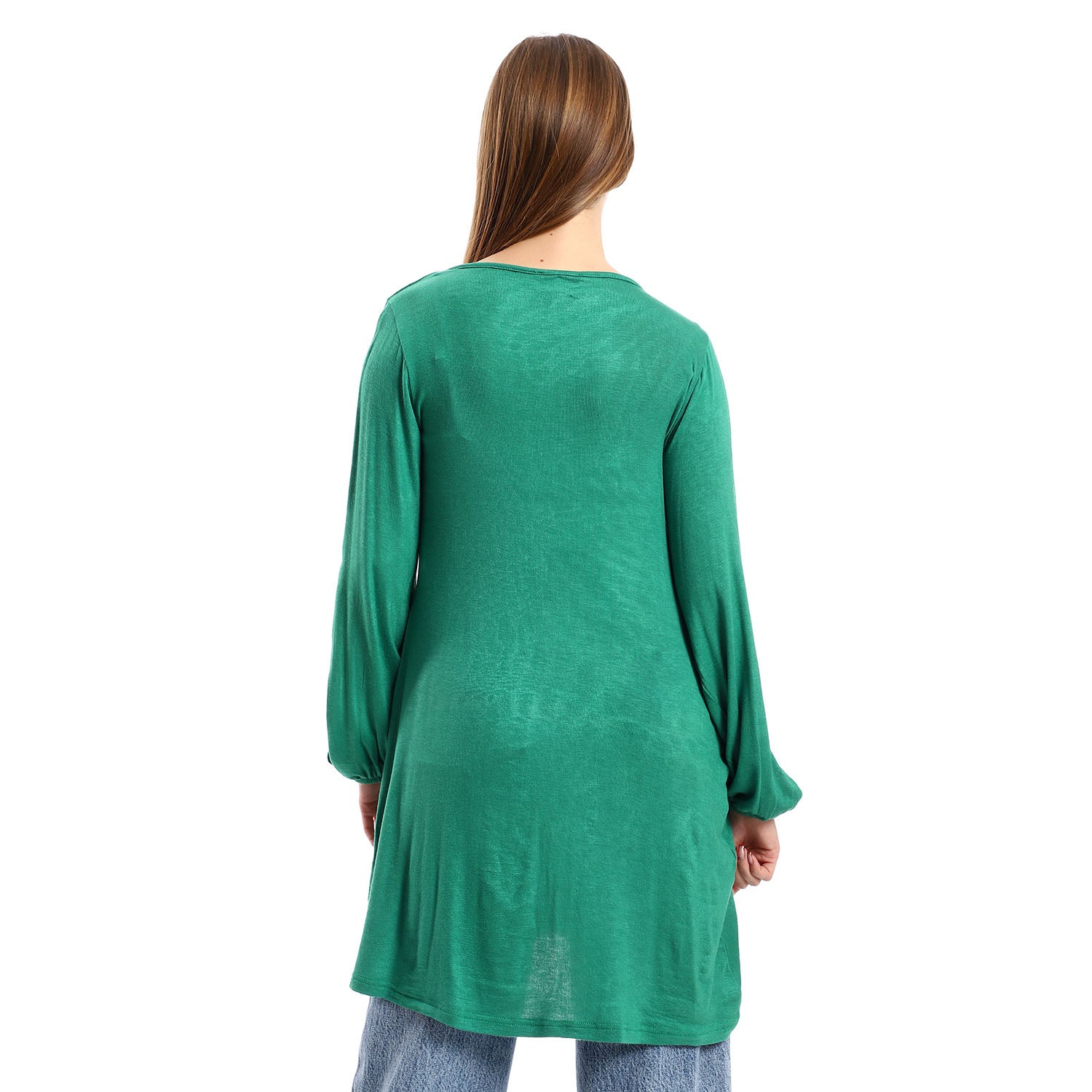 Kady Wide Round Collar Tunic With Sided Sleeves For Women