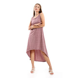 High Low Sleevless Casual Dress - Kady