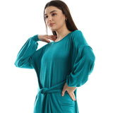 Balloon Long Sleeves Plain Dress - Kady